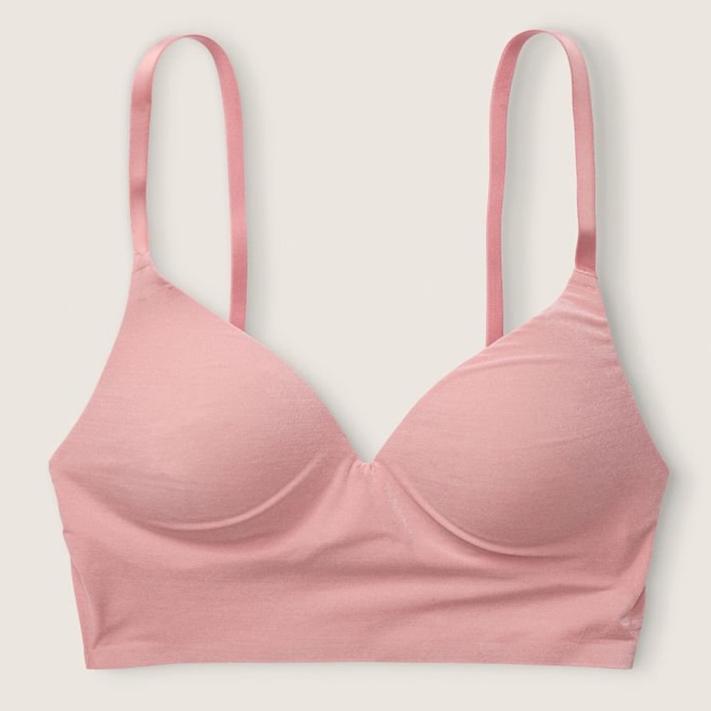 Victoria’s Secret PINK Loungin’ Wireless Push-Up Bra in Dusty Rose Size M